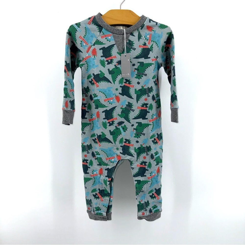 Miki Miette Baby Boys Dinosaur Holiday Print Jumpsuit Romper New!
